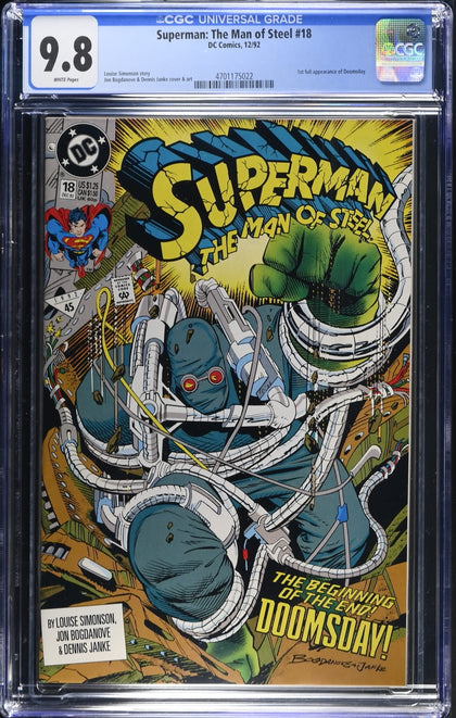 Superman: The Man of Steel 18 (1992) - CGC 9.8 White Pages