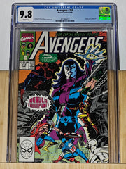 The Avengers #318 (1990) - CGC 9.8 White Pages - front cover