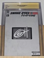 Snake Eyes Deadgame #1 (2020) - Greg Horn www.GregHornArt.Com "Lady In Red" Retailer Exclusive Variant Cover C (Ltd. 500) - CGC Signature Series 9.8 White Pages - back cover