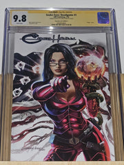 Snake Eyes Deadgame #1 (2020) - Greg Horn www.GregHornArt.Com "Lady In Red" Retailer Exclusive Variant Cover C (Ltd. 500) - CGC Signature Series 9.8 White Pages - front cover