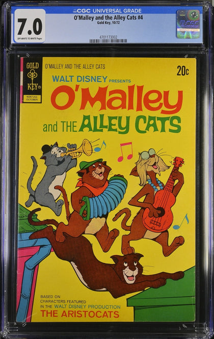 O'Malley and the Alley Cats 4 (1972) - CGC 7.0 Off-White to White Pages
