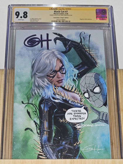 Black Cat 7 (2026) - Greg Horn MegaCon Exclusive Variant (Ltd. 100) - CGC Signature Series 9.8 White Pages