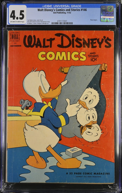 Walt Disney's Comics and Stories 146 (1952) - CGC 4.5 Off-White to White Pages