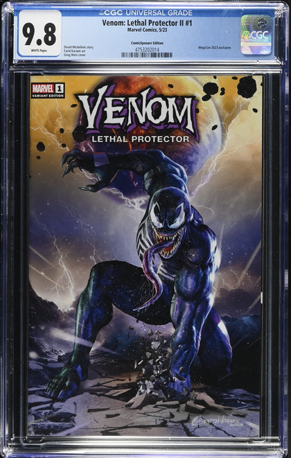 Venom: Lethal Protector II 1 (2023) - Greg Horn Megacon Exclusive Variant - CGC 9.8 White Pages